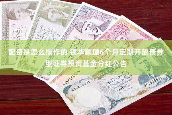 配资是怎么操作的 银华顺璟6个月定期开放债券型证券投资基金分红公告