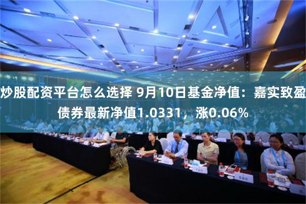 炒股配资平台怎么选择 9月10日基金净值：嘉实致盈债券最新净值1.0331，涨0.06%