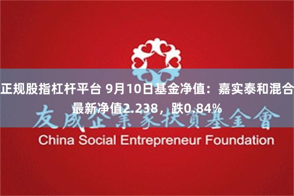 正规股指杠杆平台 9月10日基金净值：嘉实泰和混合最新净值2.238，跌0.84%