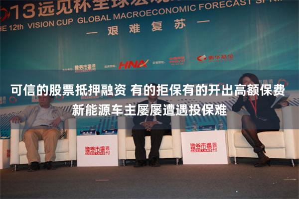 可信的股票抵押融资 有的拒保有的开出高额保费 新能源车主屡屡遭遇投保难
