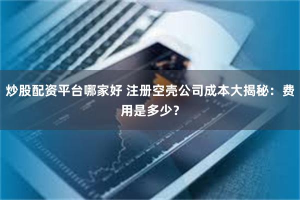 炒股配资平台哪家好 注册空壳公司成本大揭秘：费用是多少？
