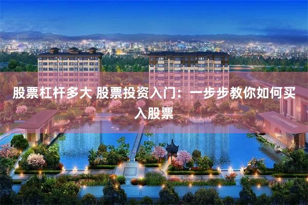 股票杠杆多大 股票投资入门：一步步教你如何买入股票