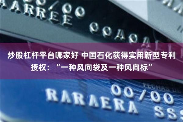 炒股杠杆平台哪家好 中国石化获得实用新型专利授权：“一种风向袋及一种风向标”