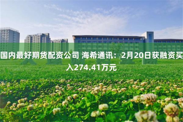国内最好期货配资公司 海希通讯：2月20日获融资买入274.41万元