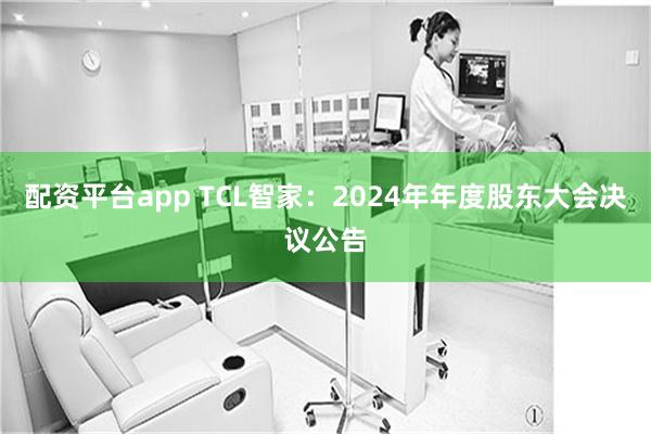 配资平台app TCL智家：2024年年度股东大会决议公告